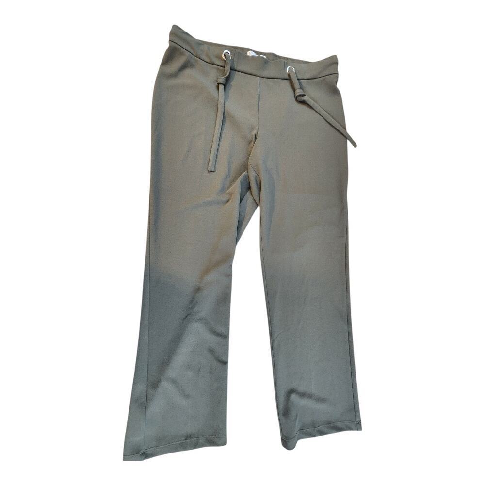 89th & Madison womens sz XLarge green pants pull on straight‎ leg stretch